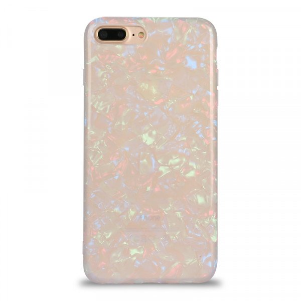 Wholesale iPhone 8 / 7 IMD Dream Marble Fashion Case (Rainbow White)